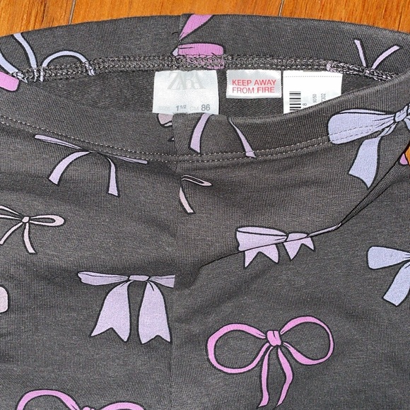 Sweatshirt legging Swan Design bow striped onesie Zara baby girl outfit 12 18 mo - Picture 9 of 9